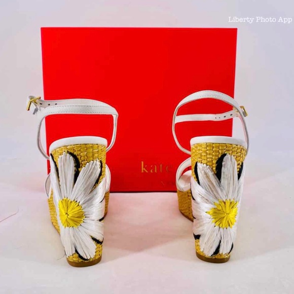 🎯SOLD🎯 💕 KATE SPADE DAISY WEDGE SANDALS 💕 - Picture 7 of 9